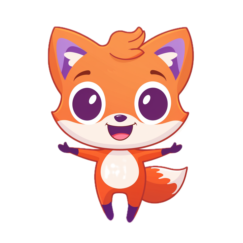 PrepMojo's fox mascot, cheering